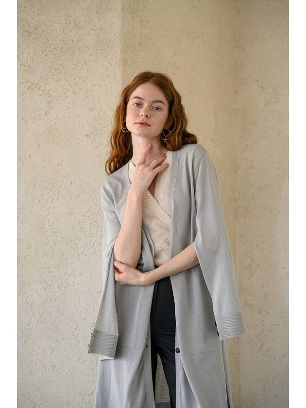 Caisienne split sleeve long cardigan_sky blue - CAHIERS - BALAAN 4