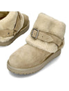 Suede Shearling Chubby Winter Boots Beige - BURBERRY - BALAAN 2