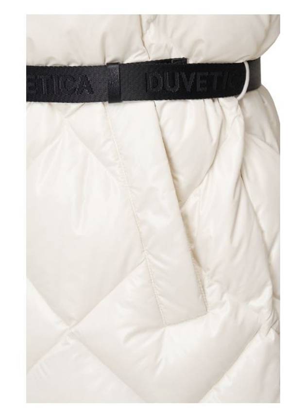 ASTEROPE ASTEROPE Diamond Quilted Light Long Vest White - DUVETICA - BALAAN.