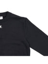 Logo Patch Jersey Fleece Crewneck Sweatshirt Black - COURREGES - BALAAN 5