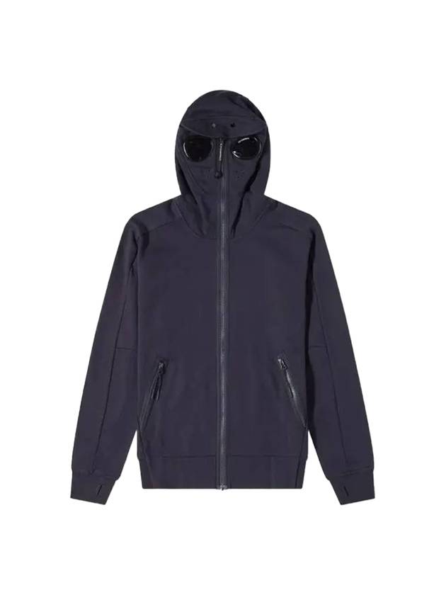 Diagonal Goggle Mask Zip Up Hoodie Navy - CP COMPANY - BALAAN 1