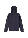 Diagonal Goggle Mask Zip Up Hoodie Navy - CP COMPANY - BALAAN 1