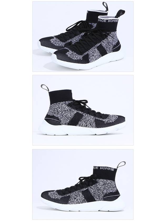 B21 Socks Knit High Top Sneakers Black - DIOR - BALAAN 4