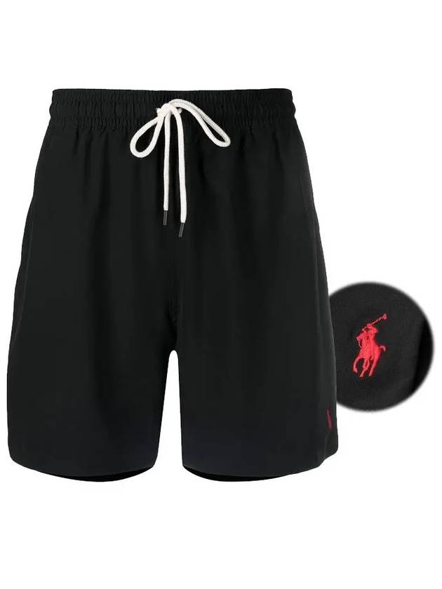 Embroidered Pony Logo Traveler Swim Pants Black - POLO RALPH LAUREN - BALAAN 2