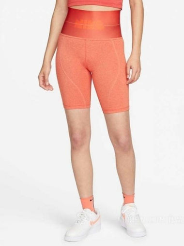 01 DM6778 861 Women s NSW Circa Bike Tights Short Pants Orange - NIKE - BALAAN 1