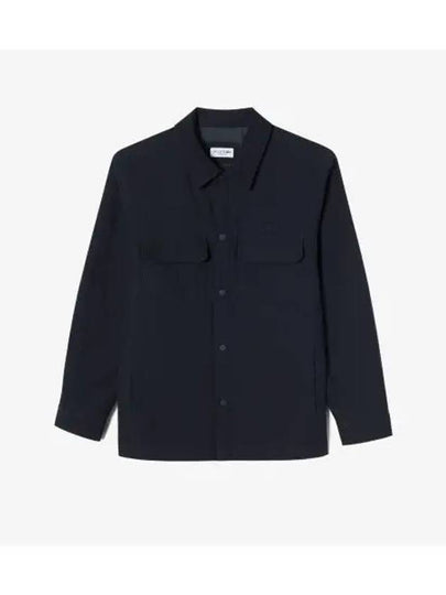 Men s Corduroy Outer Shirt Dark Navy - LACOSTE - BALAAN 1