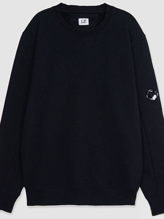 Diagonal Raised Fleece Sweatshirt Black - CP COMPANY - BALAAN 2