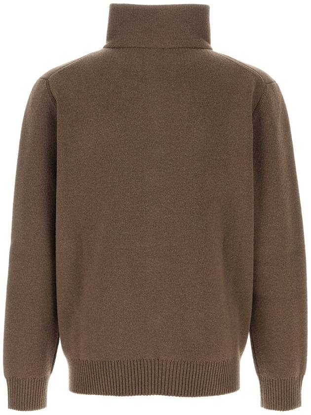 Double Layer Neckline Cardigan Brown - BOTTEGA VENETA - BALAAN 3