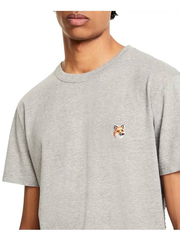 Fox Head Patch Classic Short Sleeve T-Shirt Grey Melange - MAISON KITSUNE - BALAAN 4