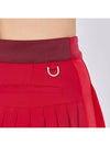 Women s Golf Wear Asymmetric Color Pleated Skirt Rose Red - J JANE - BALAAN 5