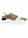 Vintage Check And Leather Sneakers White Archive Beige - BURBERRY - BALAAN 2