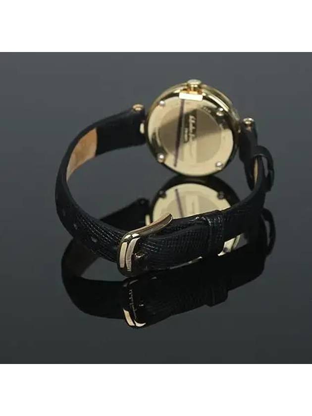 Ferragamo FAT02 0017 Gold Miniature Black Leather Band Women s Watch - SALVATORE FERRAGAMO - BALAAN 4