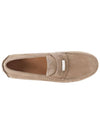 Penny Suede Driving Shoes Beige - SALVATORE FERRAGAMO - BALAAN 5