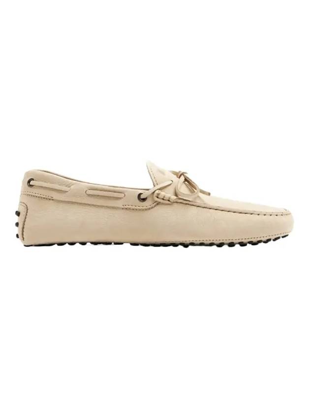 Gommino Nubuck Driving Shoes Beige - TOD'S - BALAAN.