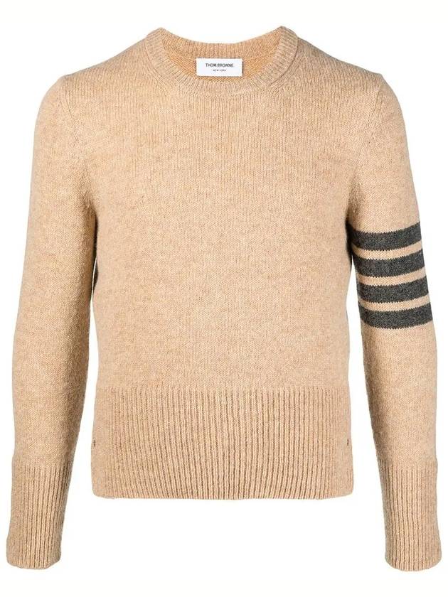 Diagonal Armband Knit Top Camel - THOM BROWNE - BALAAN 3