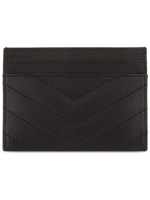 Cassandre Matelasse Card Case In Grain De Poudre Embossed Leather Black - SAINT LAURENT - BALAAN 4