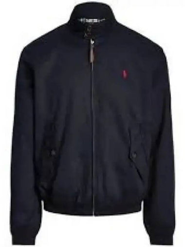 Embroidery Pony Logo Twill Cotton Chino Zip-Up Jacket Navy - POLO RALPH LAUREN - BALAAN 1