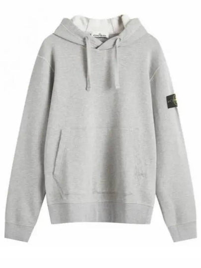 Cotton Fleece Garment Dyed Hoodie Grey - STONE ISLAND - BALAAN 2