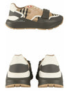 Vintage Check Suede Leather Sneakers Grey Archive Beige - BURBERRY - BALAAN 5