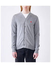 Comme des Garcons Men s Gray Little Red Heart Cotton Cardigan MP215ACS13 - COMME DES GARCONS - BALAAN 7