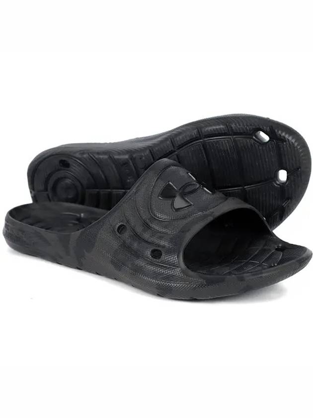 Locker Camo Slippers Black - UNDER ARMOUR - BALAAN 3