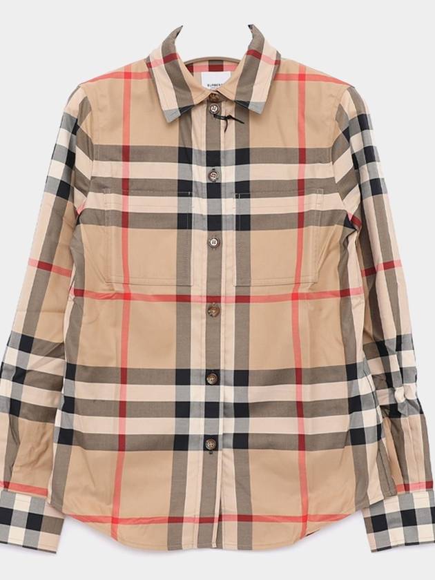 Vintage Check Cotton Shirt Beige - BURBERRY - BALAAN 3