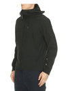 Zipper Goggles Hooded Jacket Black - CP COMPANY - BALAAN.