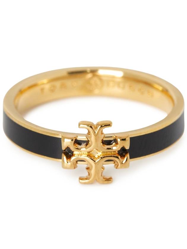 Kira Enamel Ring Gold Black - TORY BURCH - BALAAN 2