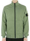 Wappen Patch Cotton Fleece Zip-up Jacket Khaki - STONE ISLAND - BALAAN 3