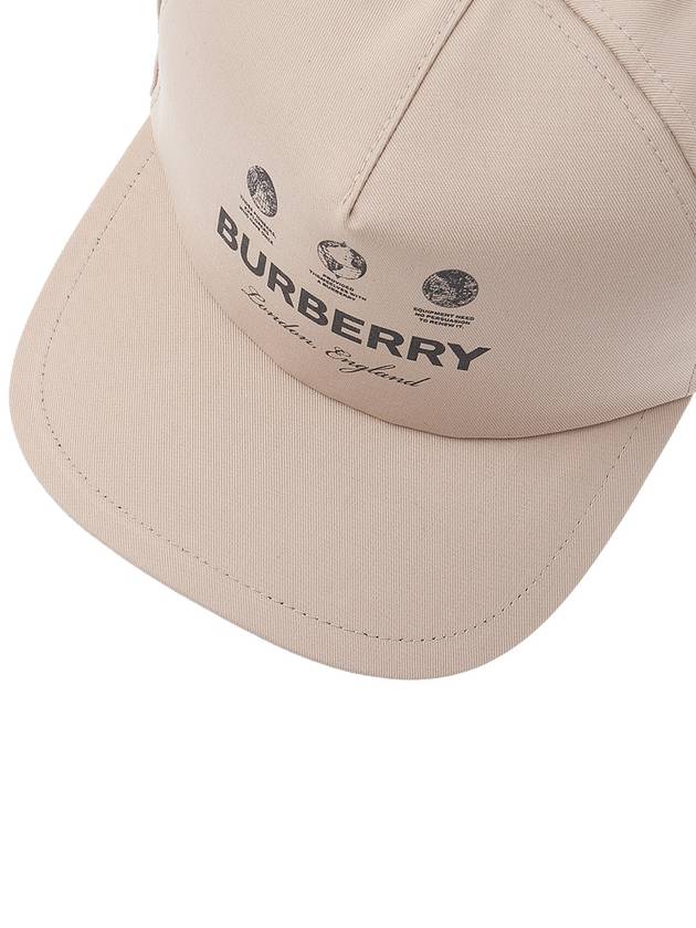 Label Print Cotton Gabardine Ball Cap Soft Phone - BURBERRY - BALAAN 8