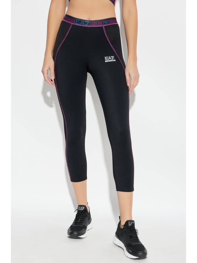 EA7 Emporio Armani Training Leggings With Logo, Women's, Black - EMPORIO ARMANI - BALAAN 3