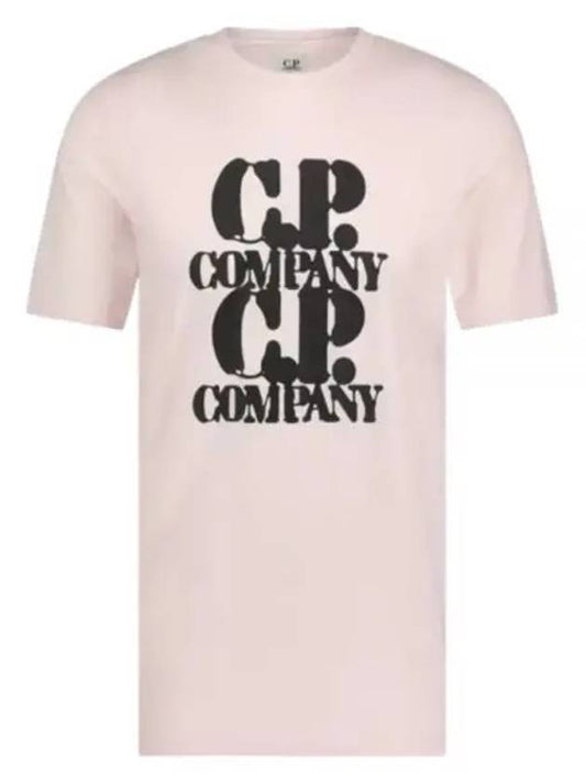 30/1 Jersey Graphic Short Sleeve T-Shirt Pink - CP COMPANY - BALAAN 2