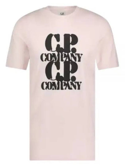 30/1 Jersey Graphic Short Sleeve T-Shirt Pink - CP COMPANY - BALAAN 2