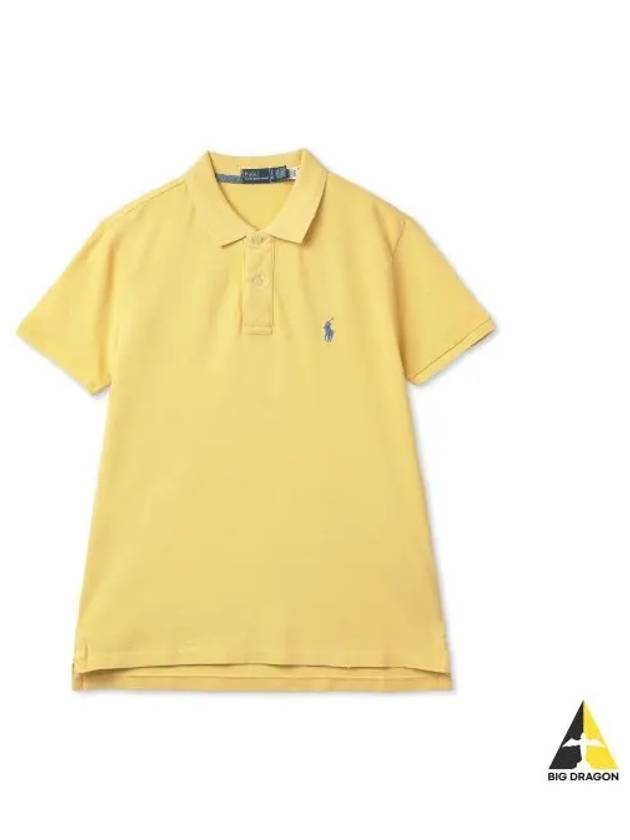 W Classic Fit Mesh Polo Shirt Cambridge Yellow - POLO RALPH LAUREN - BALAAN 1