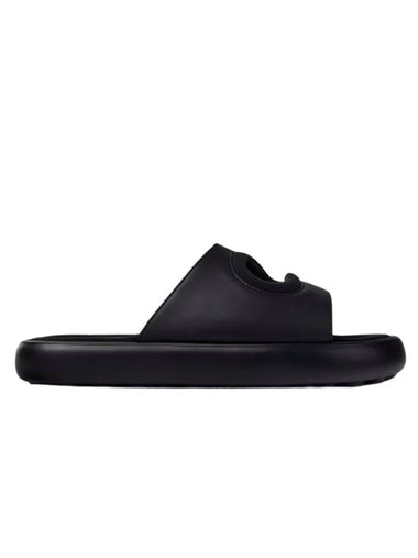 Twins Textile Leather Slide Slipper Black - CAMPER - BALAAN 1