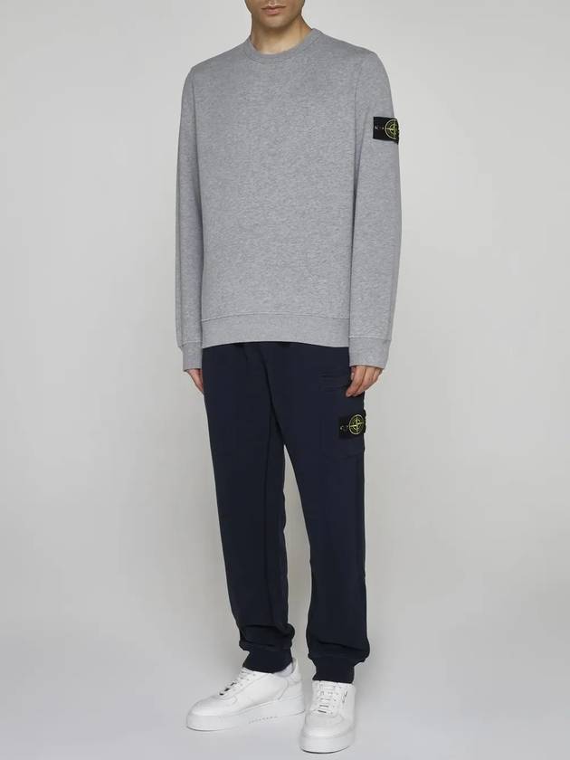 Wappen Patch Crew Neck Sweatshirt Grey - STONE ISLAND - BALAAN 7