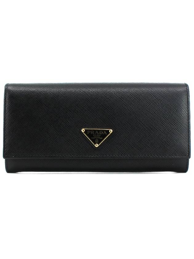 PD Sapphino triangle logo long wallet black PD41WT001 - PRADA - BALAAN 1