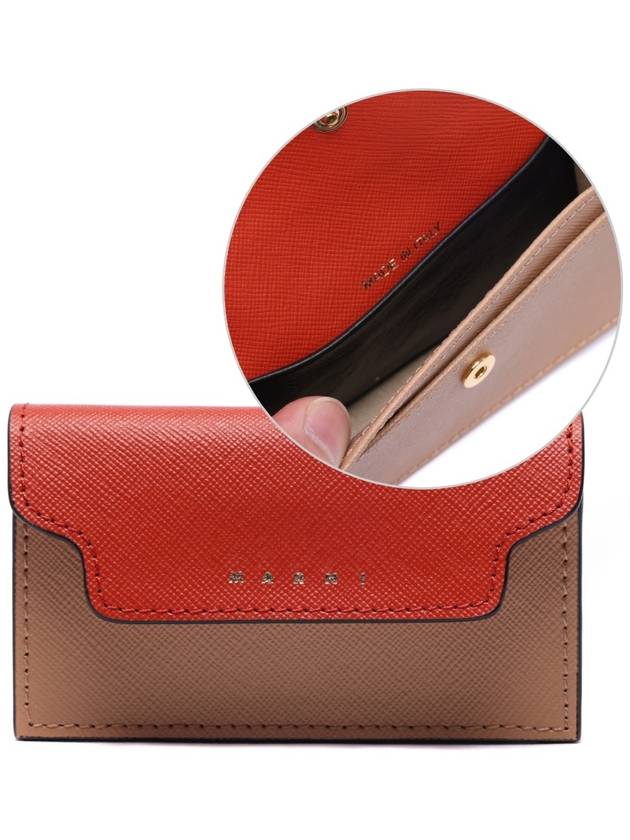 Women's Saffiano Multicolor Card Wallet (PFMOT05U21_LV520_Z585N_22F) - MARNI - BALAAN 2