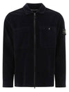 Organic Cotton Corduroy Zip-Up Jacket Navy - STONE ISLAND - BALAAN 2