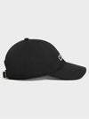 Embroidered Logo Cotton Ball Cap Black - CELINE - BALAAN 4