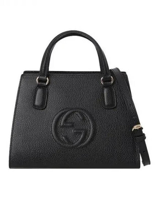 Soho top handle small tote bag black 607 39151198 1065670 - GUCCI - BALAAN 1