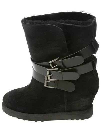 YES Fleece Wedge Ugg Boots Black 330291 - ASH - BALAAN 2