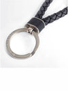 Intrecciato Leather Key Holder  Black - BOTTEGA VENETA - BALAAN 4