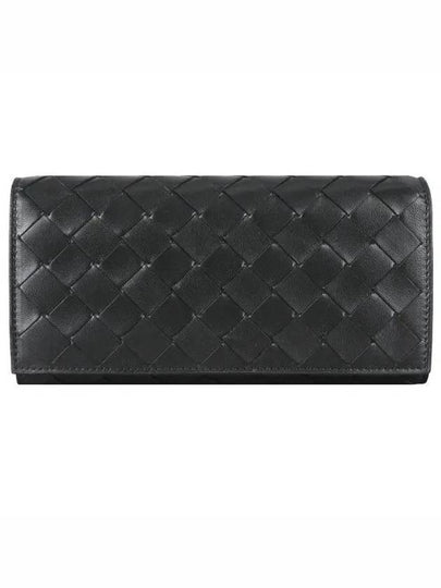 Intrecciato Large Flap Long Wallet Black - BOTTEGA VENETA - BALAAN 2