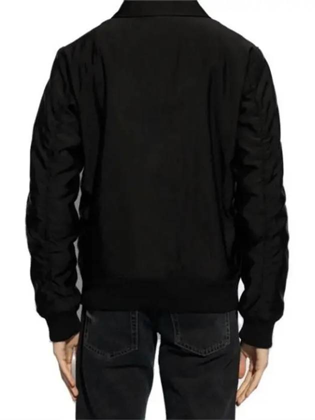 Zip-Up Bomber Jacket Black - SAINT LAURENT - BALAAN 4