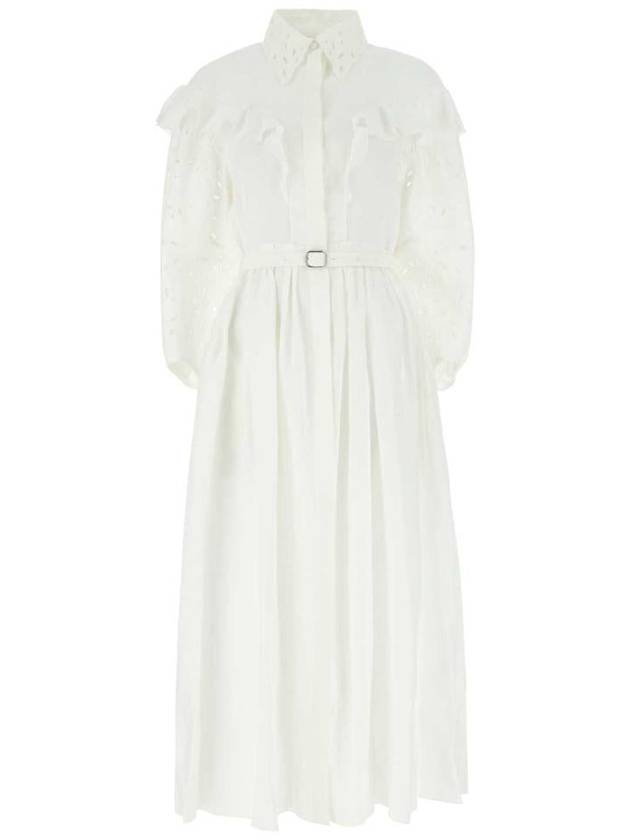 sleeve punching long dress white - CHLOE - BALAAN 2