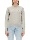 Bold Fox Head Wool Knit Top Grey - MAISON KITSUNE - BALAAN 2