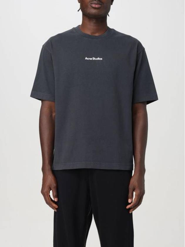 Stamp Logo Cotton Short Sleeve T-Shirt Black - ACNE STUDIOS - BALAAN 2