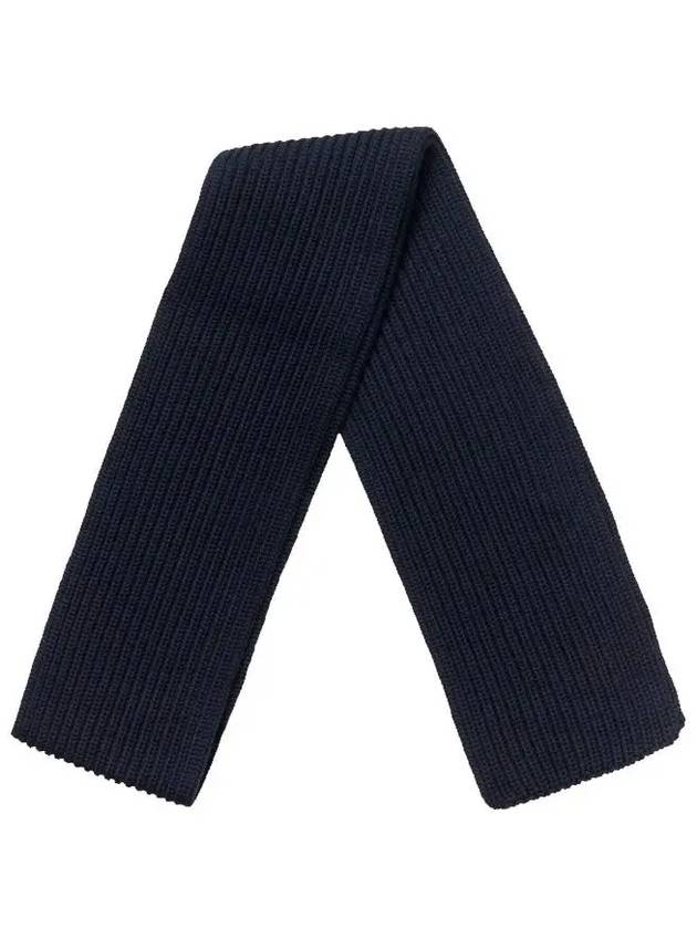 ribbed wool short muffler navy blue SCARF NAVYBLUE - ANDERSEN-ANDERSEN - BALAAN 1