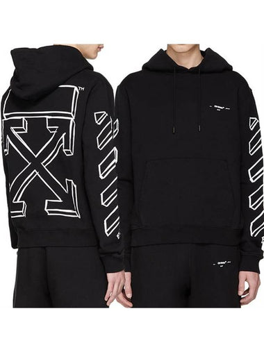 Marker Arrow Hooded Sweatshirt OMBB034E - OFF WHITE - BALAAN 1